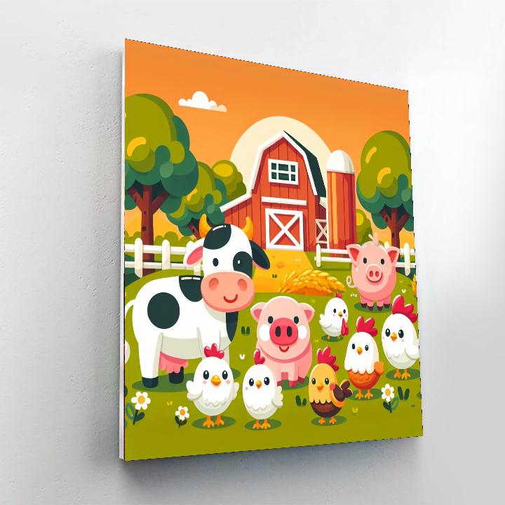 Funky Farm Numbered Painting Kits