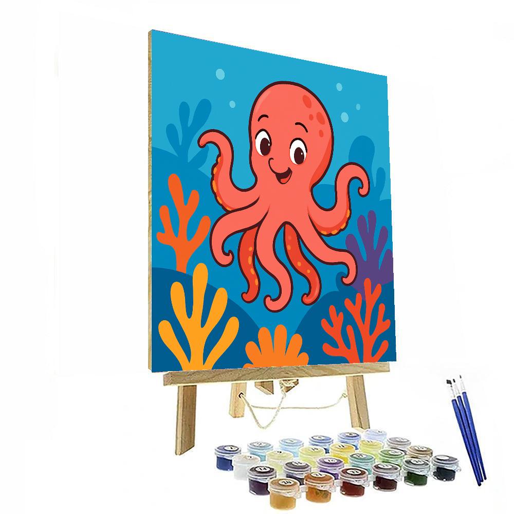 Quirky Octopus Number Painting