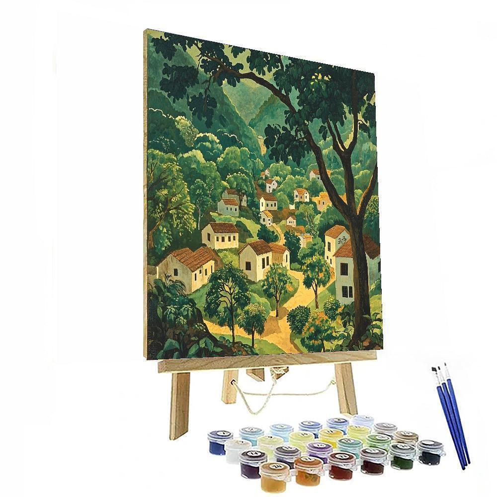 Nandalal Bose Inspired Verdant Village Vibes  Painting Number Kit