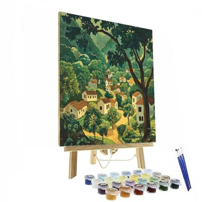 Nandalal Bose Inspired Verdant Village Vibes  Painting Number Kit