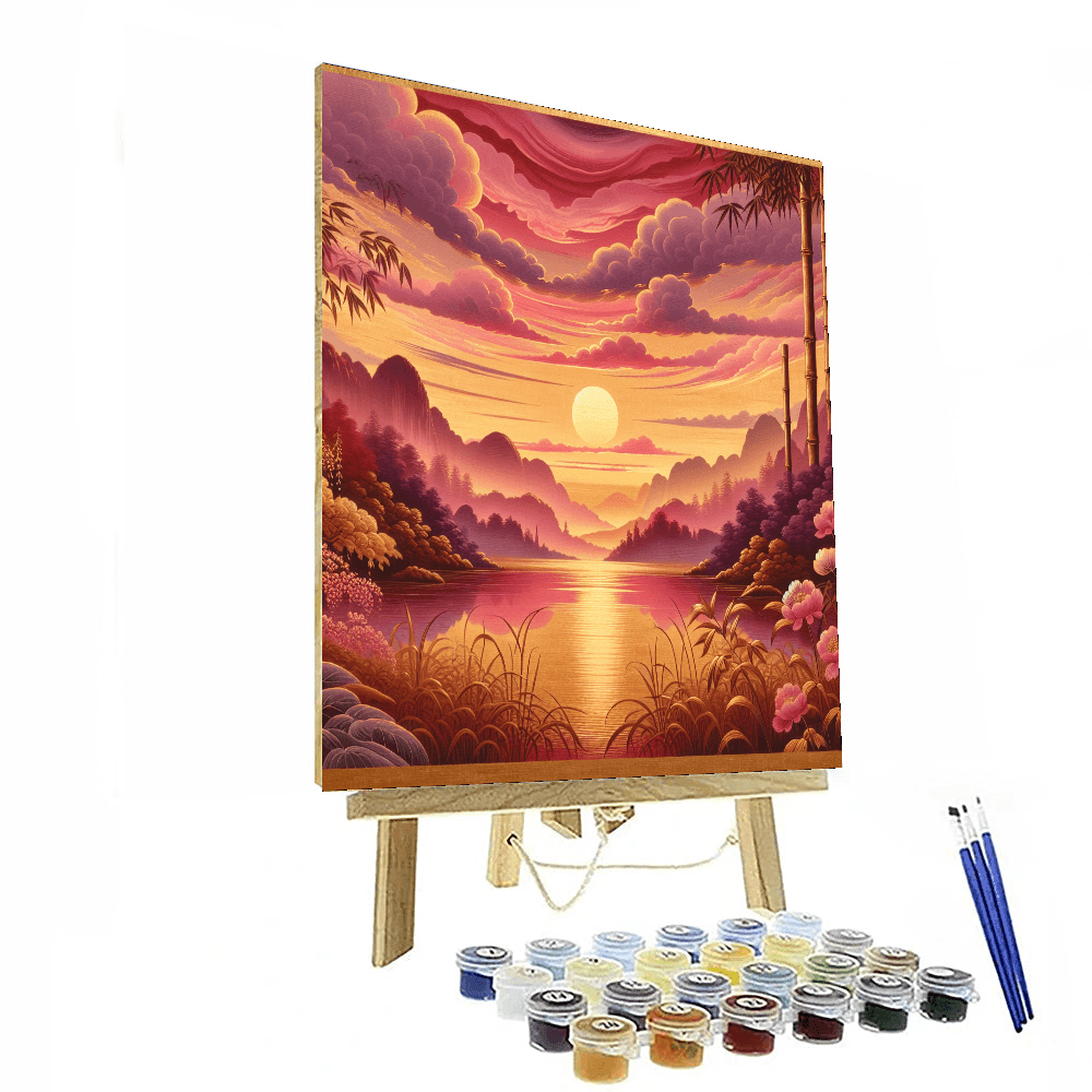 Mystic Eastern Sunrise Number Painting