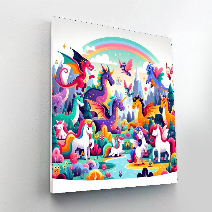 Magical Mythical Land Number Painting