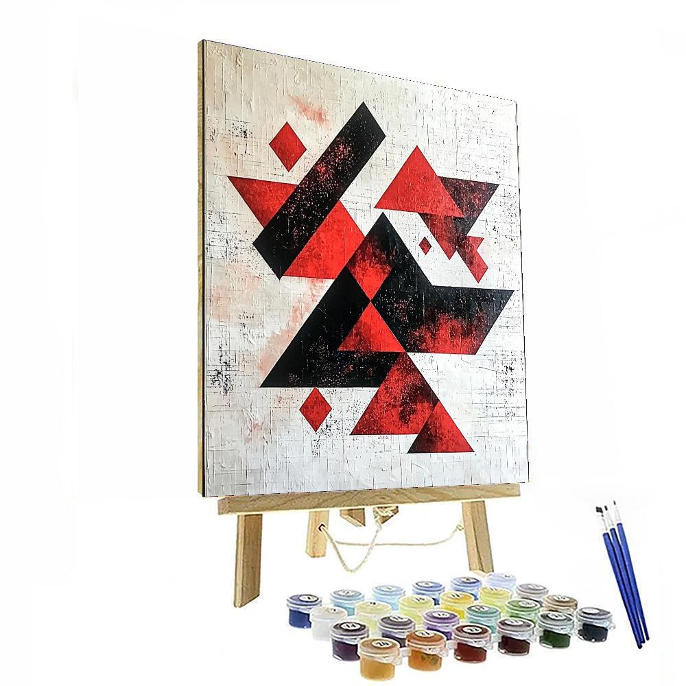 Kazimir Malevich Inspired Contrast Of Elements  DIY Paint By Numbers