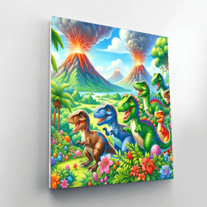 Cool Dinosaurs Paint By Numbers