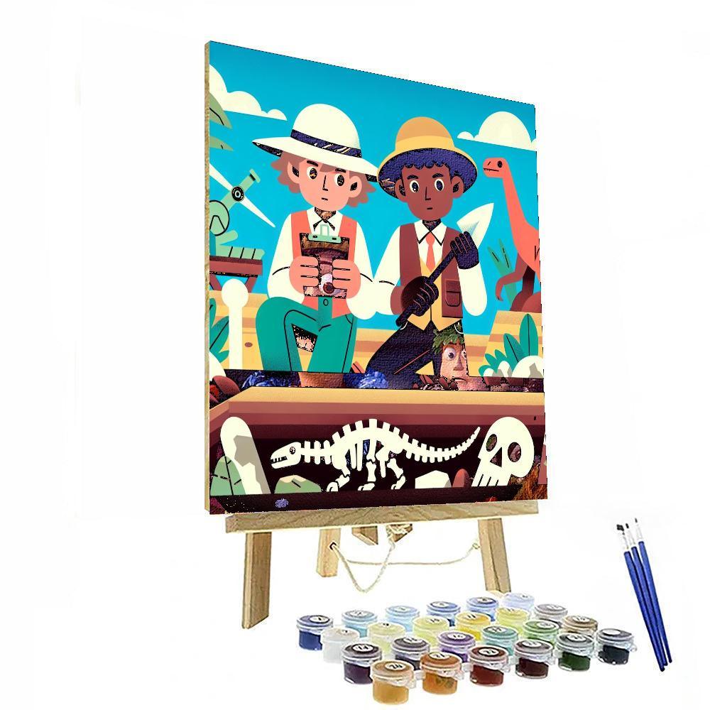 Historic Dinosaur Dig Numbered Painting Kits