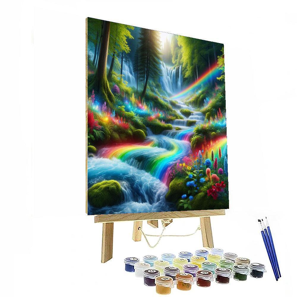 Magical Rainbow Falls Paint By Number