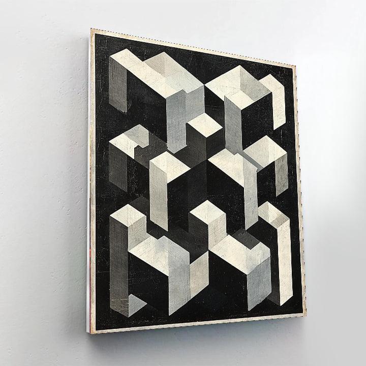 M.C. Escher Inspired Symmetrical Elysium  Paint By Numbers