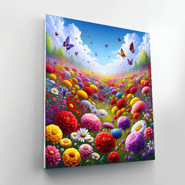 Blooming Meadow - DIY Painting By Numbers Kit