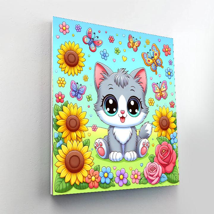 Playful Kitten Adventure Numbered Painting Kits