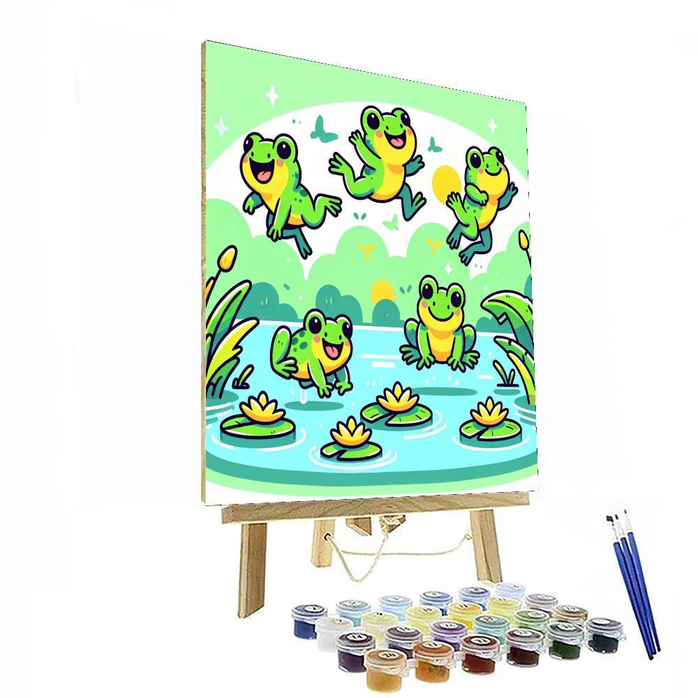 Friendly Frogs Paint By Numbers Art