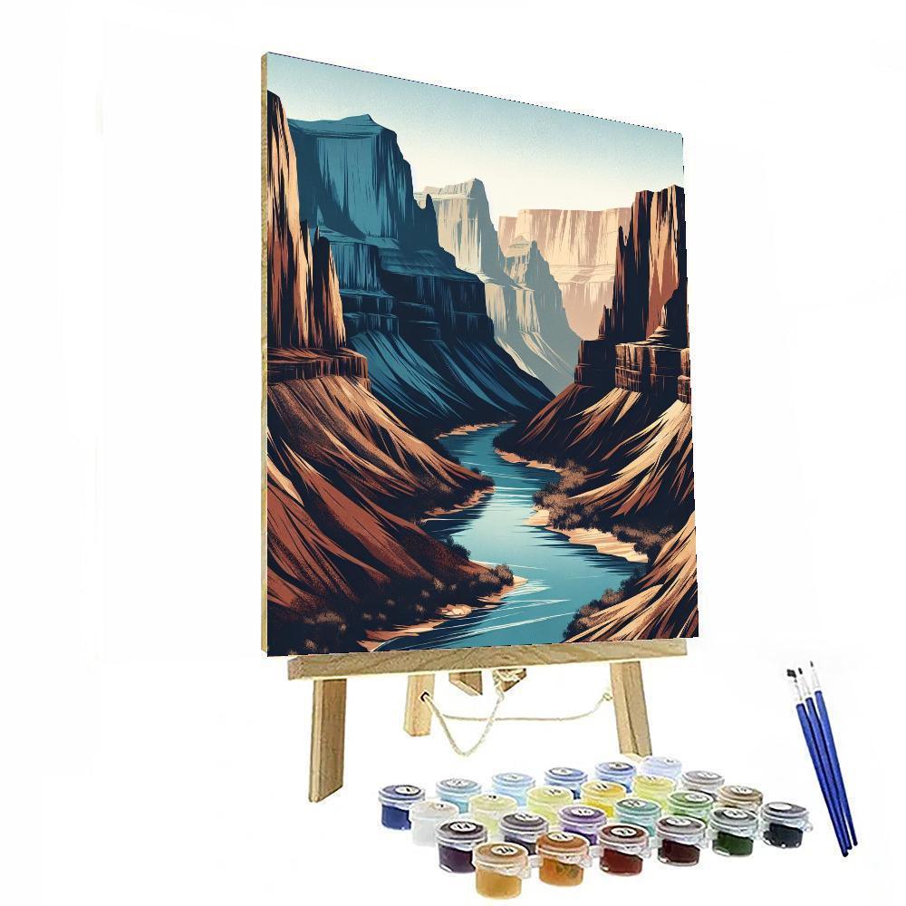 Majestic River Canyon Paint By Numbers Art