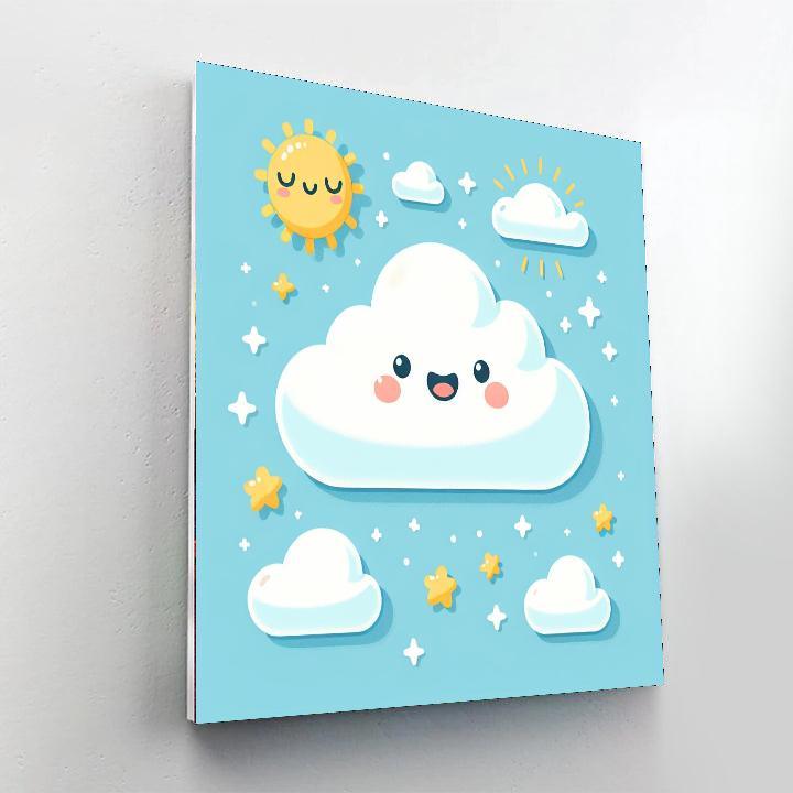 Whimsical Cloud Numbered Painting Kits