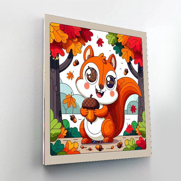 Giggles The Squirrel Paint By Color