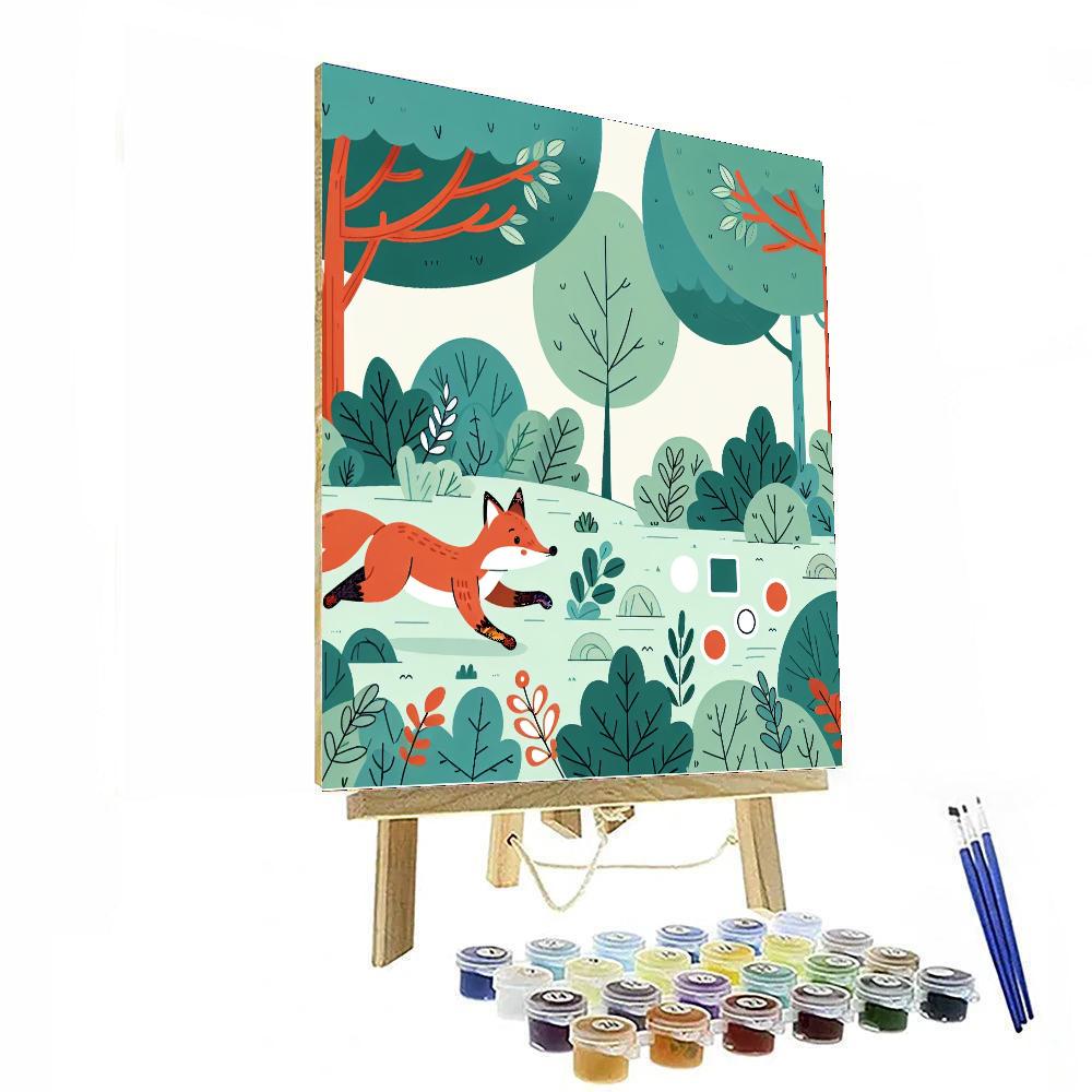 Fantastic Fox Frolic Painting Number Kit