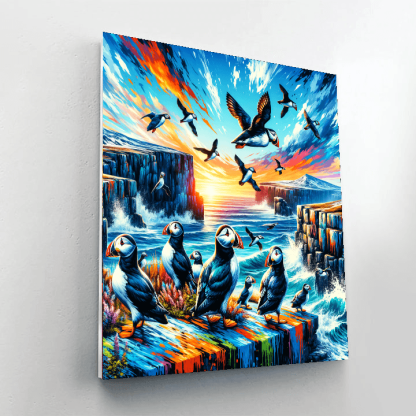 Puffin's Coastal Adventure Paint By Number