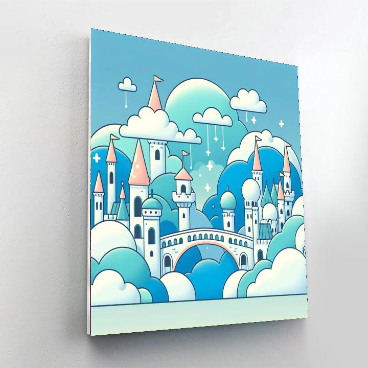 Floating Cloud Kingdom Paint By Numbers Art