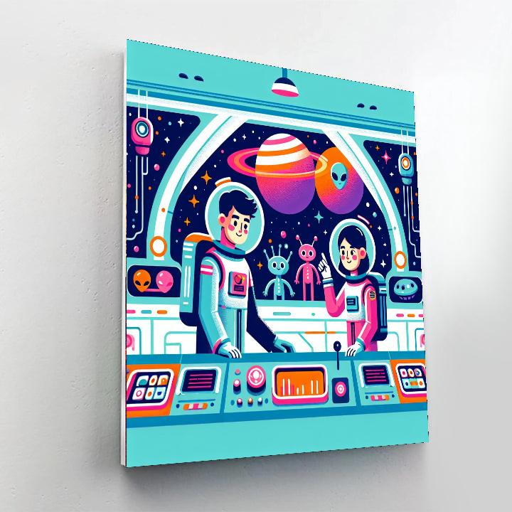 Space Station Spectacular Paint By Numbers Art