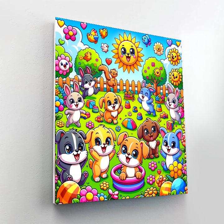 Cuddly Creature Crew Paint By Number