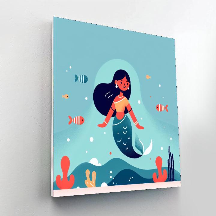 Friendly Mermaid's Ocean Dance Numbered Painting Kits