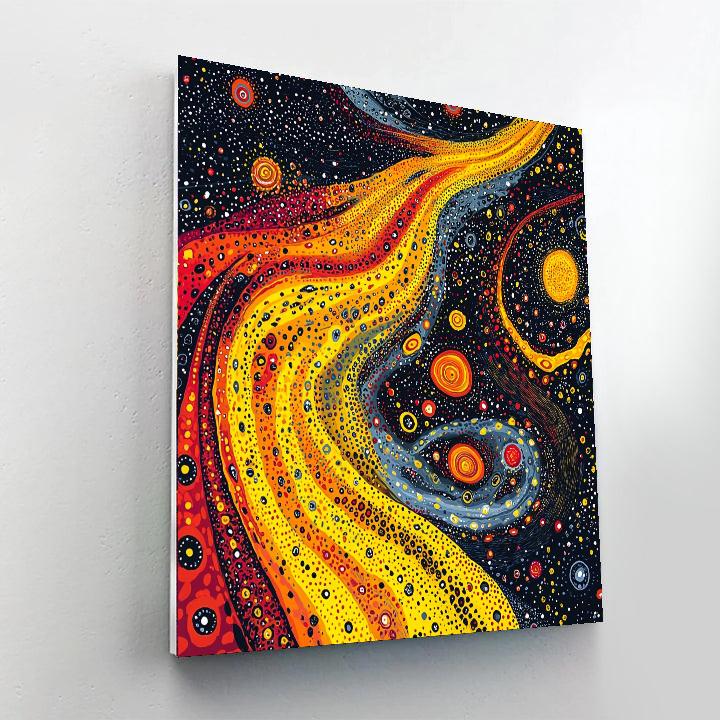 Yayoi Kusama Inspired Cosmic Whirlwind Of Expression  DIY Paint By Numbers