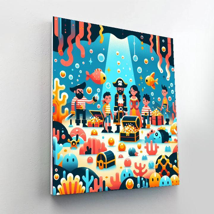 Underwater Pirate Cove Paint By Numbers