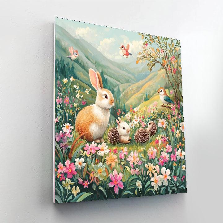 Beatrix Potter Inspired Fanciful Wildlife Wonder  Painting Number Kit