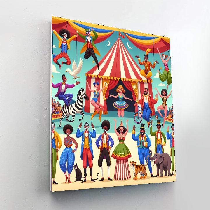 Cheerful Circus Crew Paint By Color