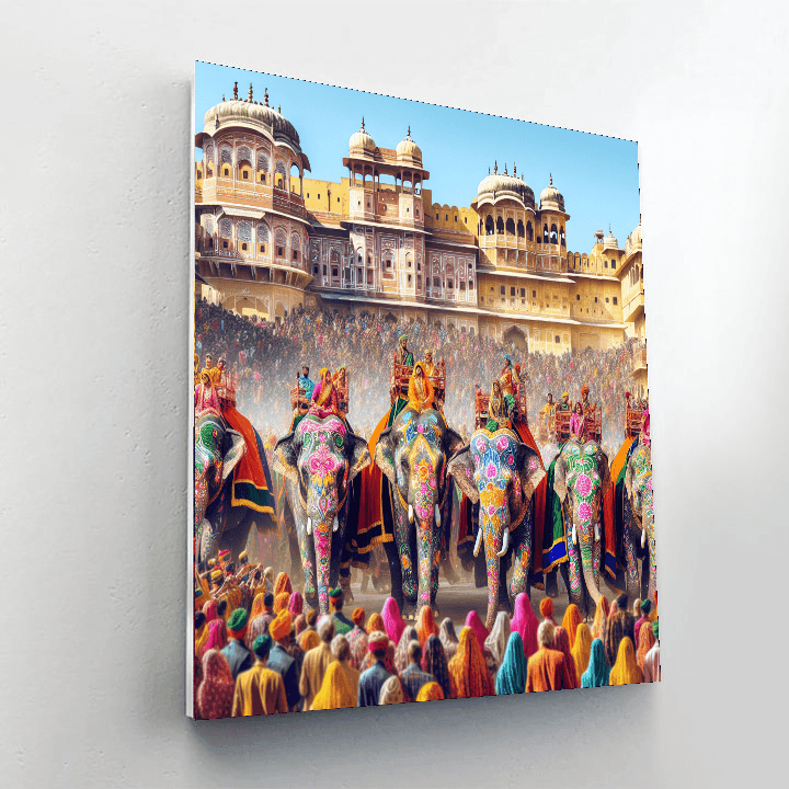 Elephant Festival - Jaipur, India Paint By Number