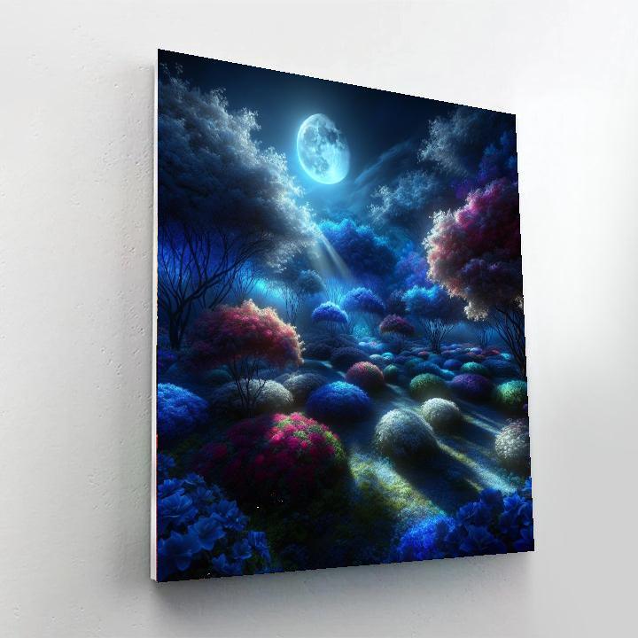 Midnight Garden Bloom Painting Number Kit