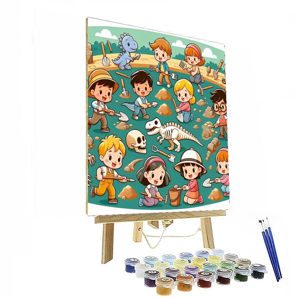 Dinosaur Dig Paint By Color