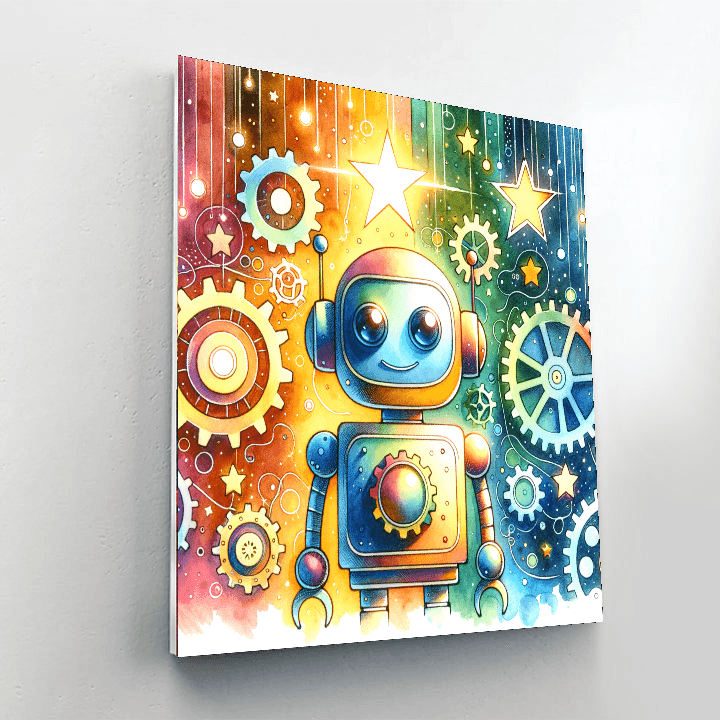 Joyful Robot Adventure Paint By Numbers Kits