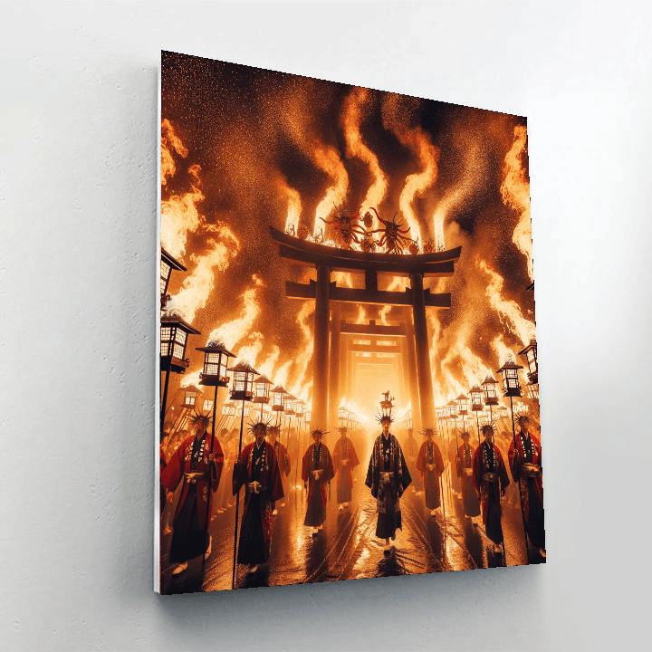 Yamato Fire Festival - Japan Painting By Numbers Kit