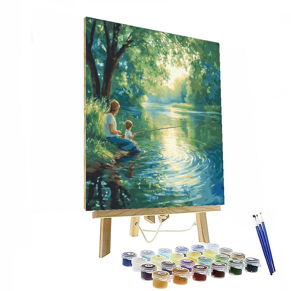 Fishing By The River DIY Paint By Numbers