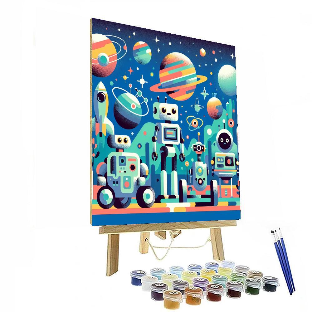 Robo-explorers Paint By Numbers Art