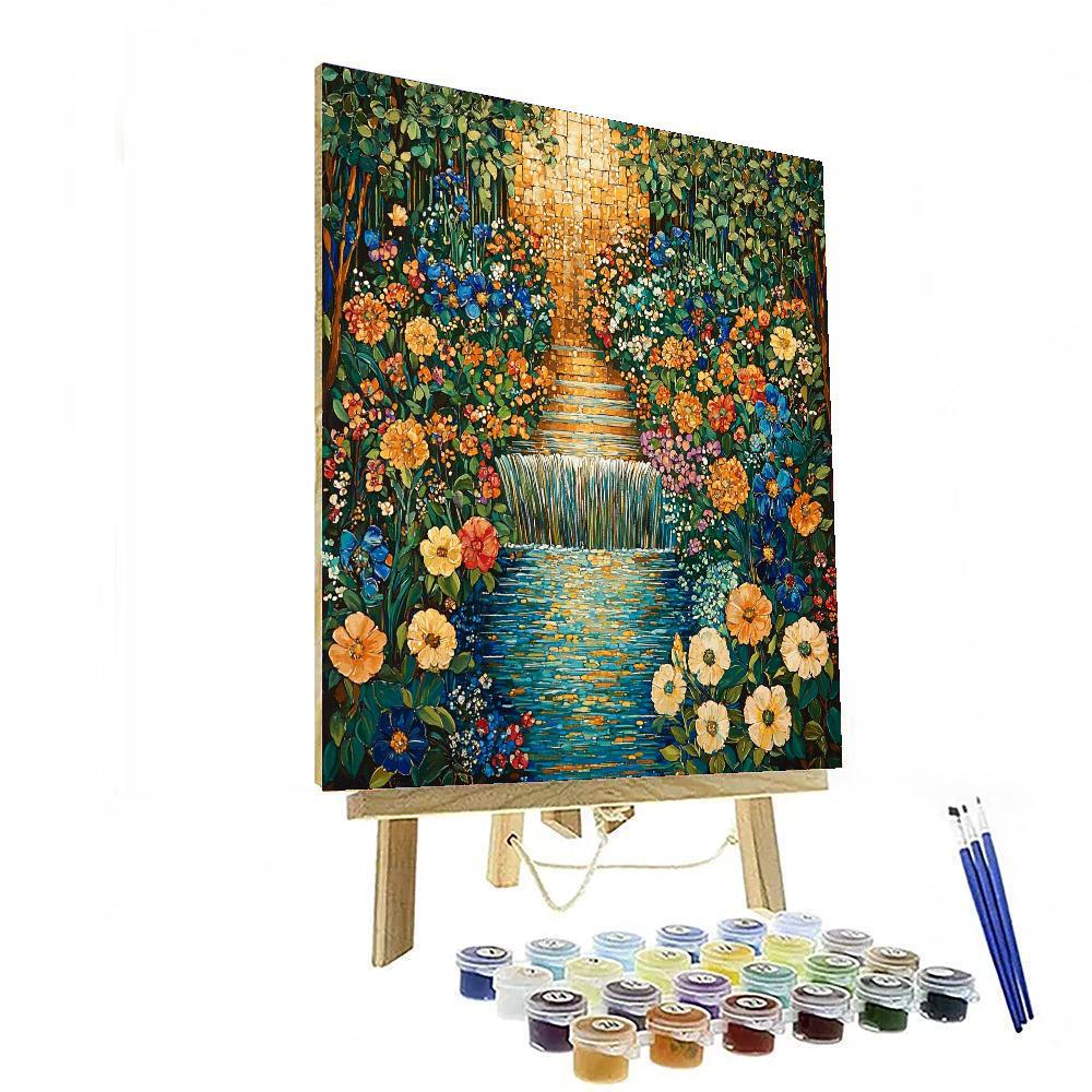Gustav Klimt Inspired Mystical Oasis  Paint By Numbers
