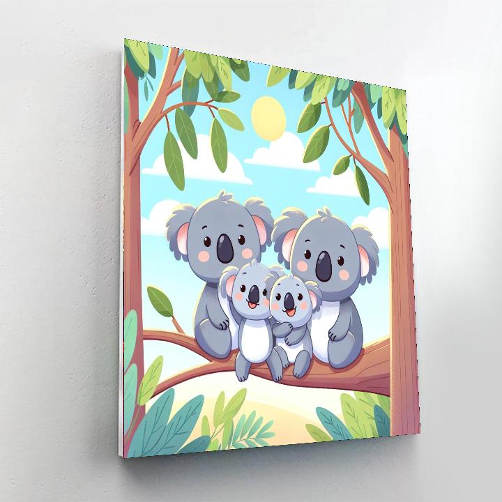 Adorable Koala Family Numbered Painting Kits