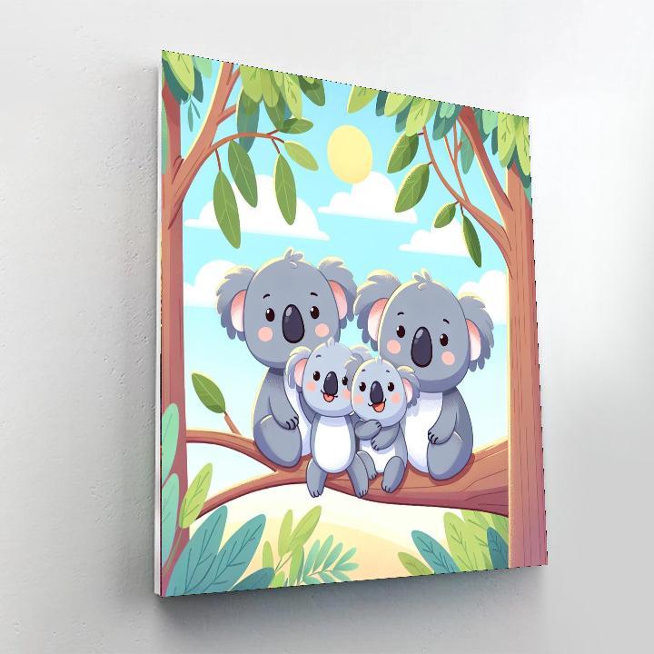 Adorable Koala Family Numbered Painting Kits
