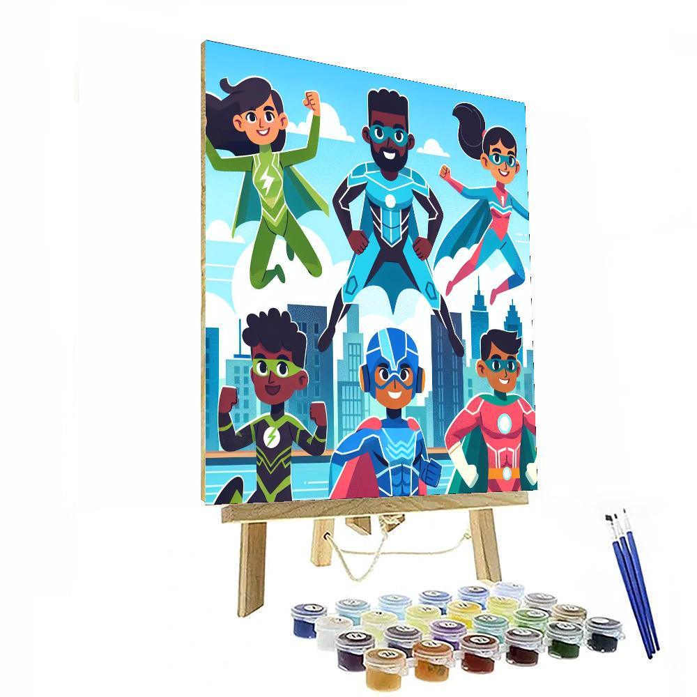 Superhero Squad Adventure Paint By Number