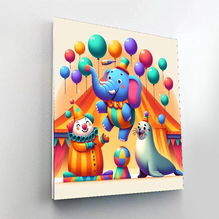 Circus Of Friendly Animals Numbered Painting Kits