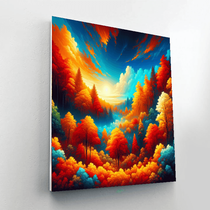 Breathtaking Autumn Landscape Paint By Color