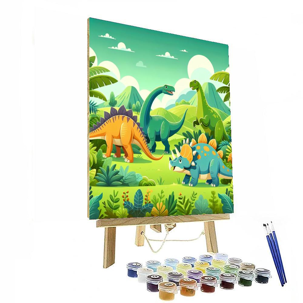 Dinosaurs And Friends Expedition Painting Number Kit