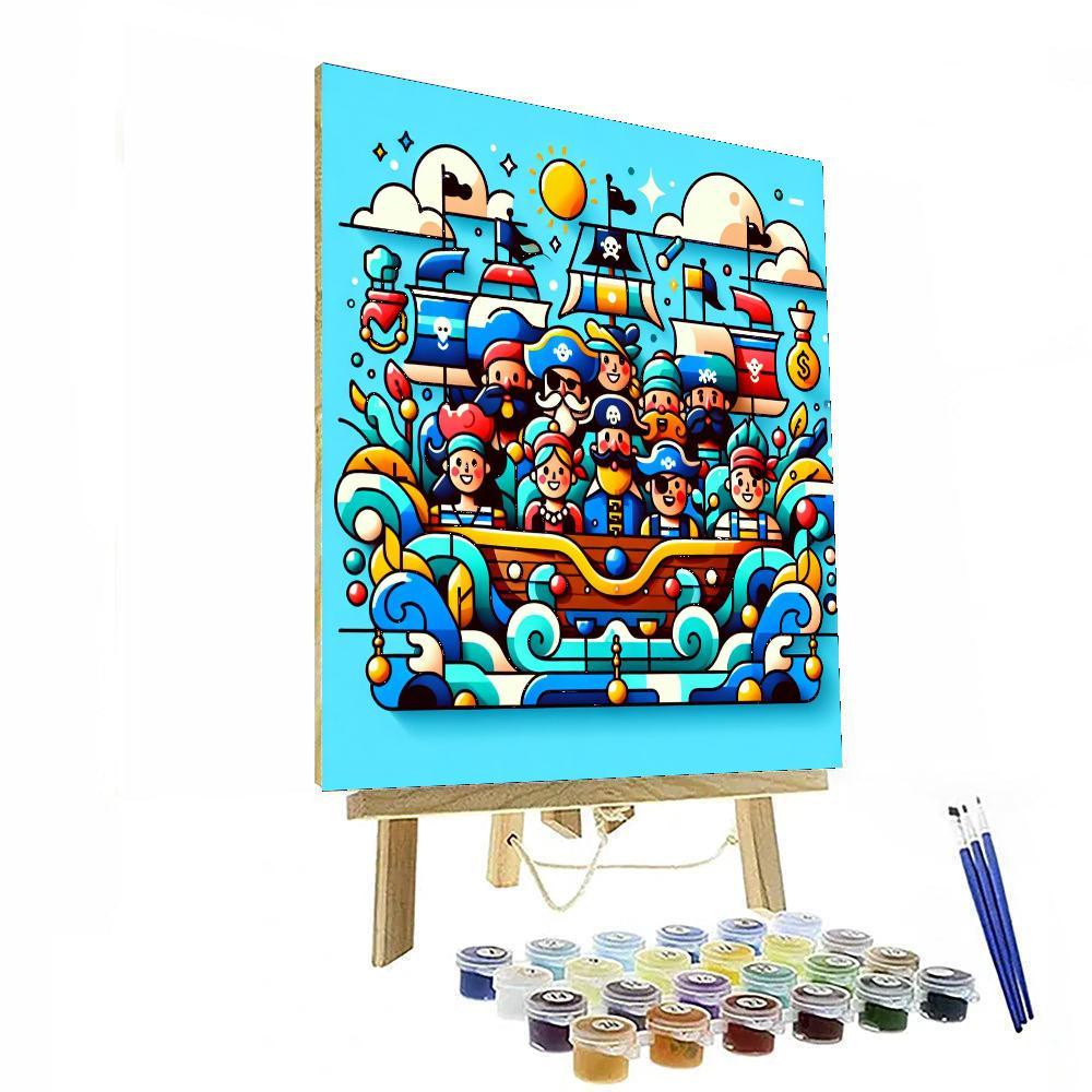 Pirate's Treasure Voyage Paint By Numbers Kits