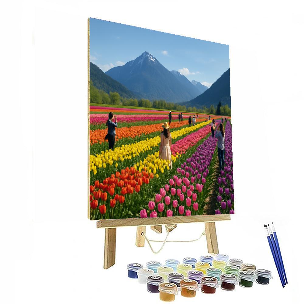 Fraser Valley Tulip Festival - Canada Painting By Numbers Kit
