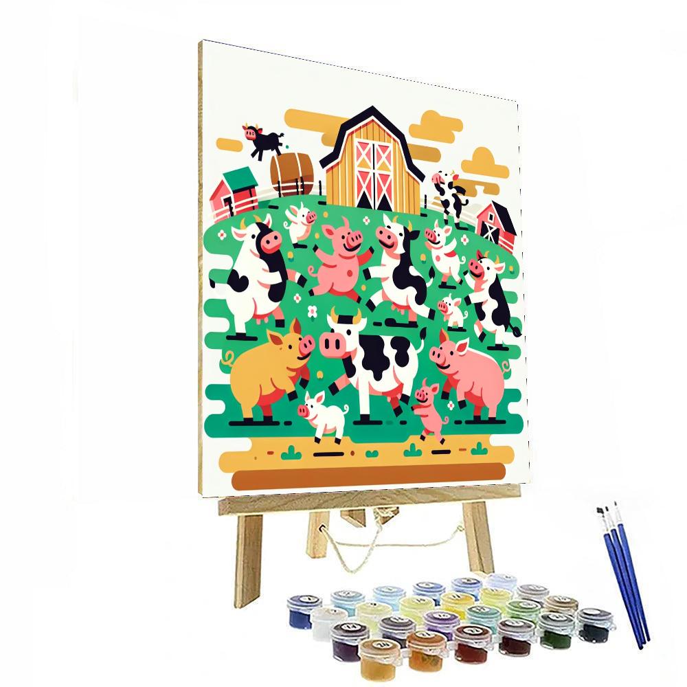 Funky Farm Festivities Numbered Painting Kits