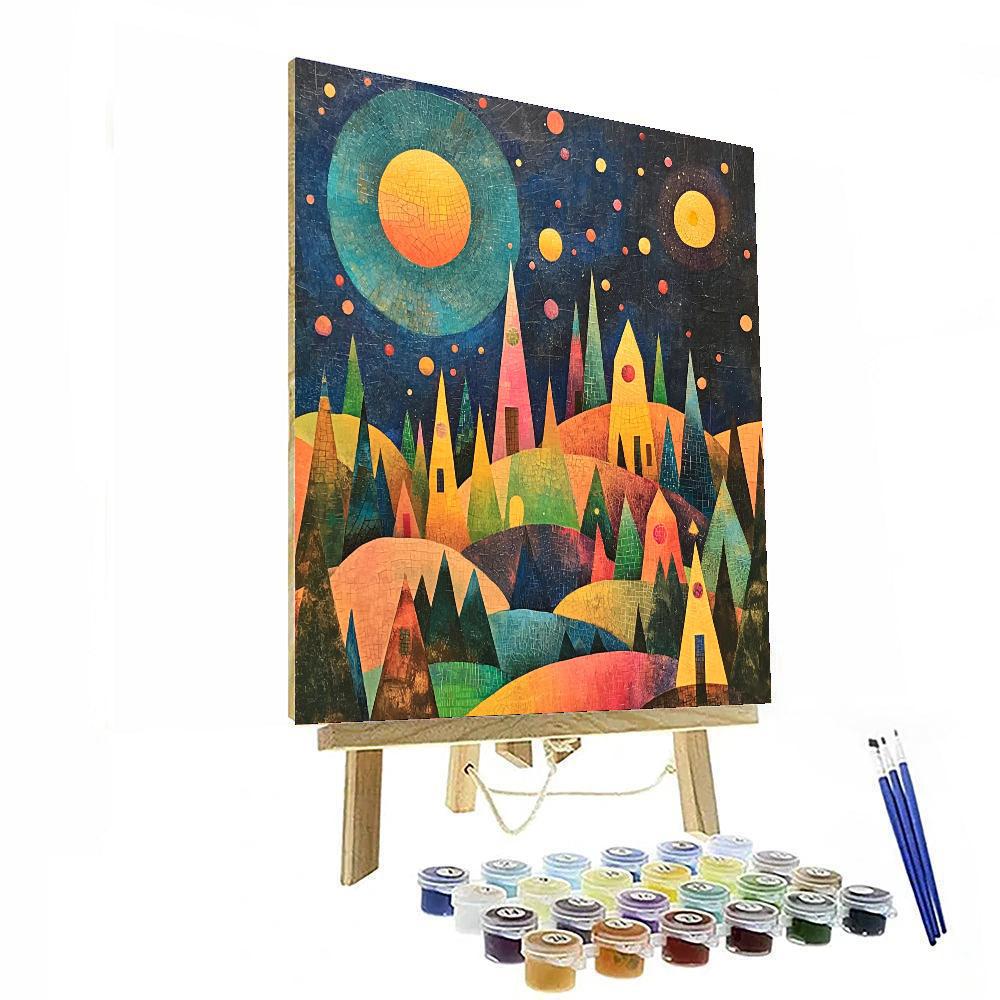 Paul Klee Inspired Imaginary Vistas  Numbered Painting Kits
