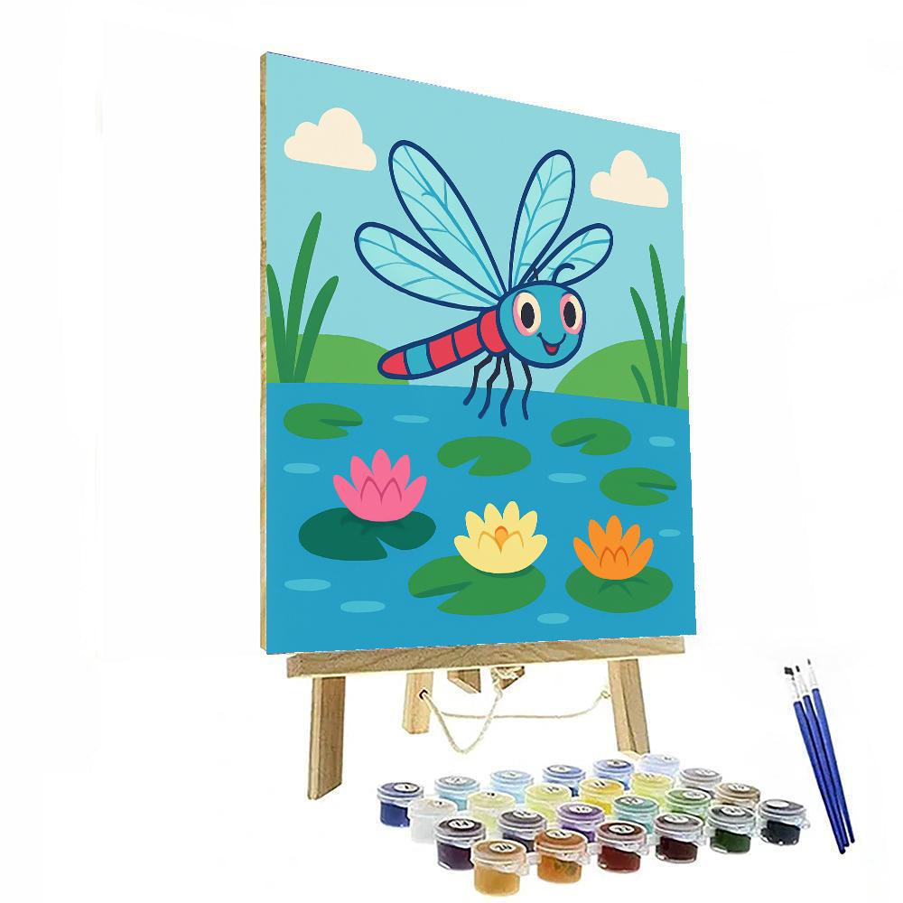 Sparkling Dragonfly Dance DIY Paint By Numbers