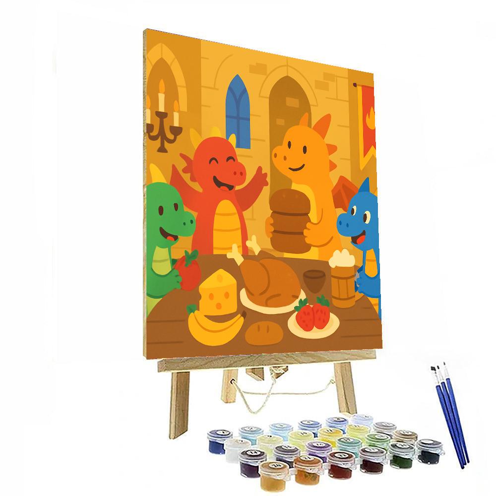 Dragon's Castle Feast Paint By Number