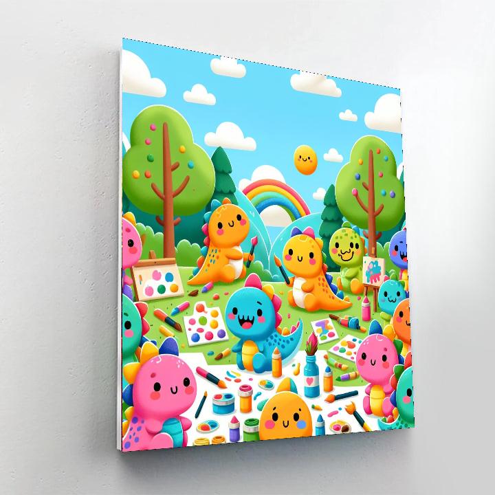 Artistic Dinosaur Day Paint By Numbers