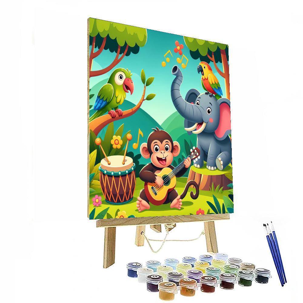 Funky Jungle Jam Paint By Numbers Art