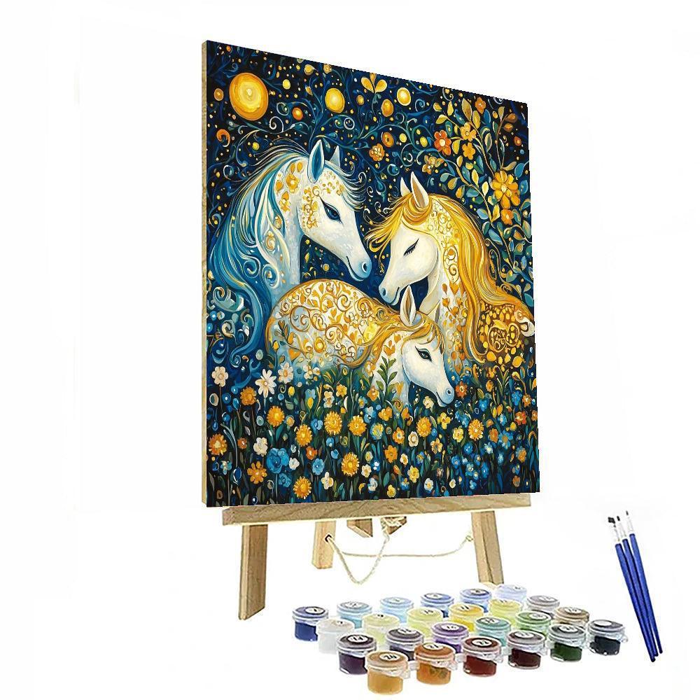 Gustav Klimt Inspired Ethereal Animals  Paint By Number